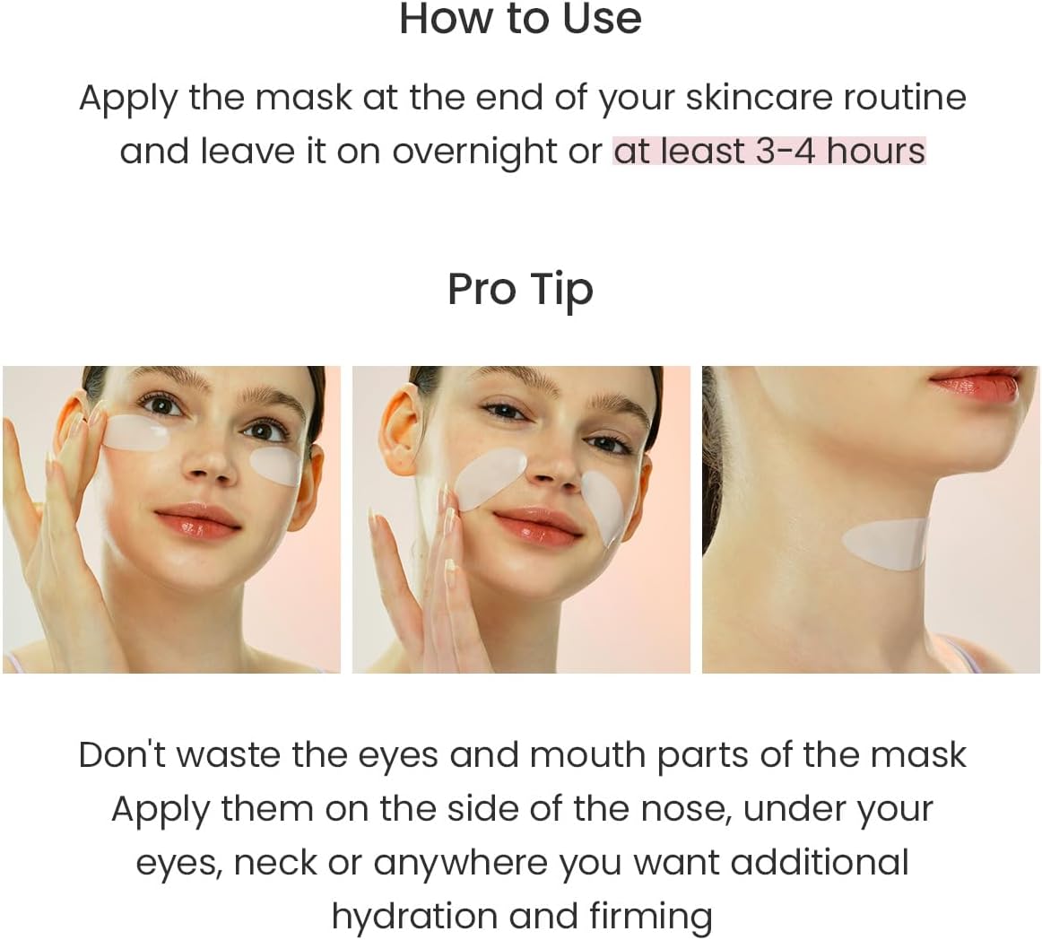 BIODANCE Bio-Collagen Real Deep Mask, Hydrating Overnight Hydrogel Mask, Pore Minimizing, Elasticity, Plumping Improvement, Korean Skincare, Stocking Stuffers for Teen Girls | 1.19oz(34g) x 4ea - SKIN TRUST