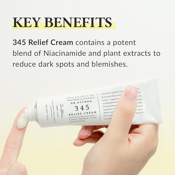 Dr.Althea 345 Relief Cream, Daily Face Moisturizer, Blemish Relief Care, Soothing Recovery & Moisture, Korean Vegan Skin Care for All Skin Types, 50ml...
Size Name:50 ml (Pack of 1)